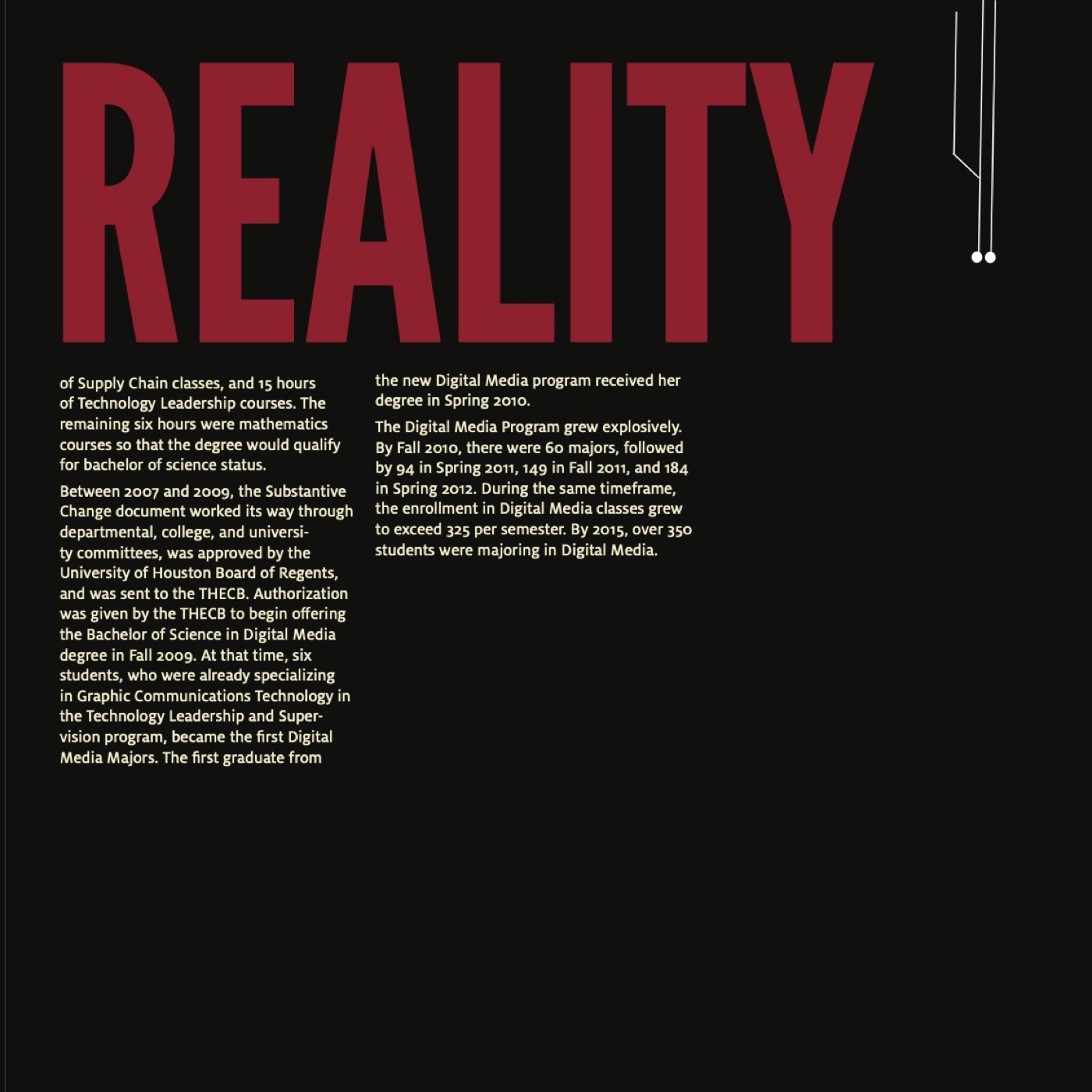 Reality: the program grows
