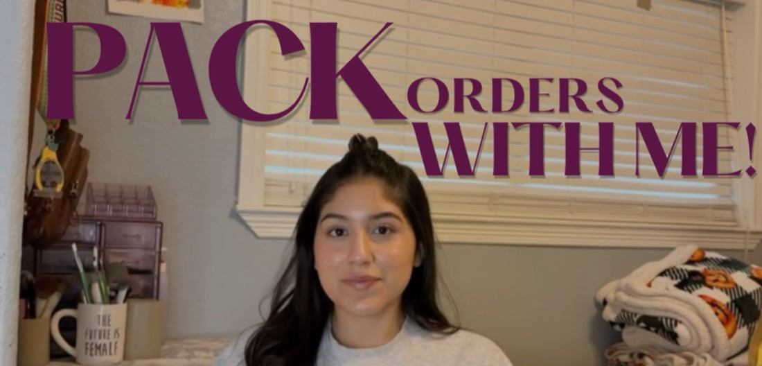 YouTube video: Pack orders with me