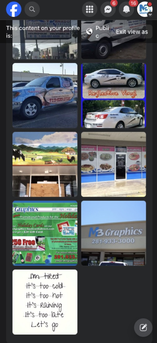 M3's feed before: mixed promotions and quotes