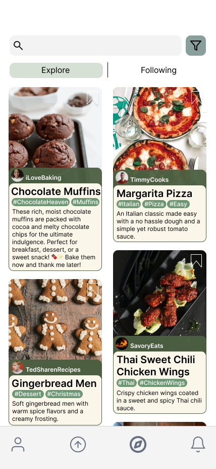 RecipeBox Pro explore screen