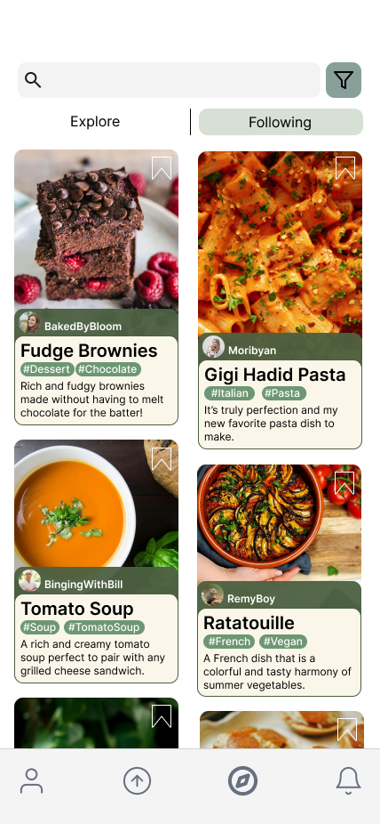 Following feed