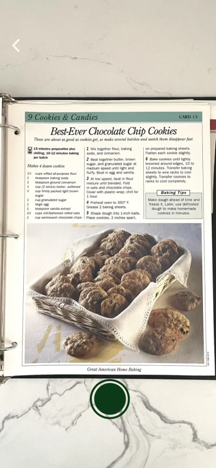RecipeBox Pro scan recipe screen